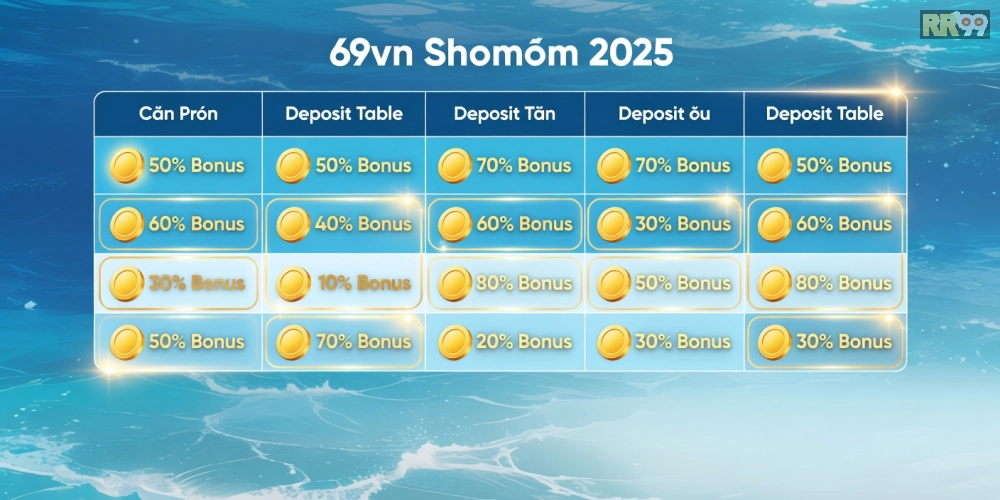 Bảng giá chi tiết các gói nạp tiền cho bắn cá online 69vn năm 2025 với ưu đãi hấp dẫn